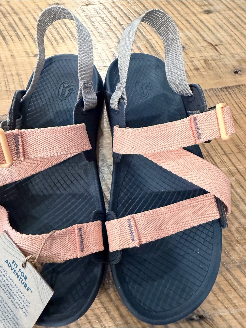 Chaco Women's/kids Lowdown Sandals in Navy and Apricot